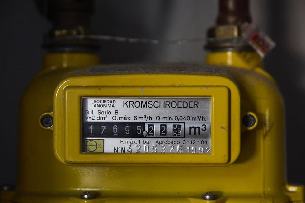 Un contador de gas, a 4 de agosto de 2022, en Madrid (España). 