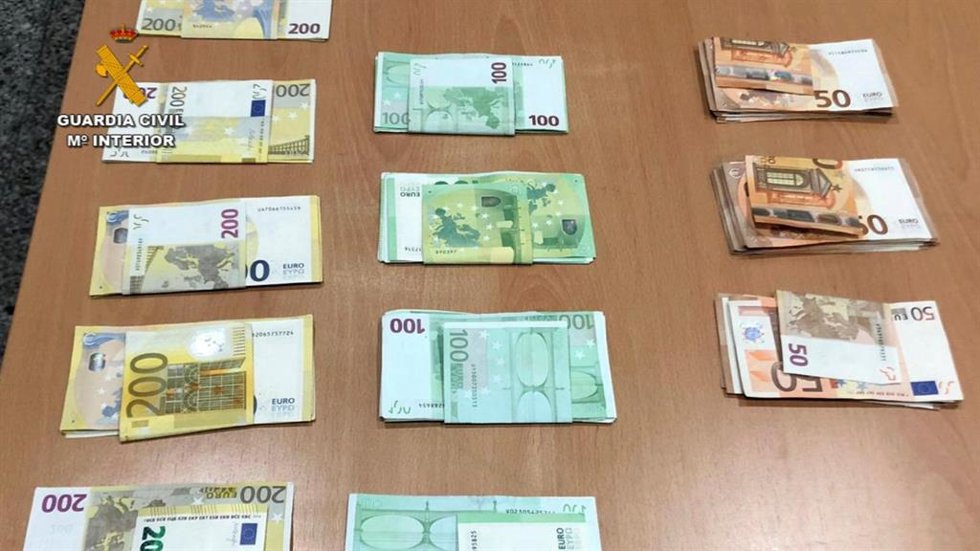 Dinero incautado en el Puerto de Bilbao