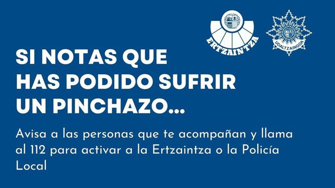 Ertzaintza cifra en una docena los pinchazos a mujeres que investiga, aunque en ninguno hay restos de sustancia tóxica