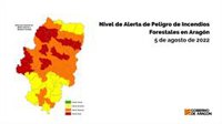 Olona pide "absoluta prudencia" ciudadana en un contexto de alerta roja por peligro de incendios forestales en Aragón