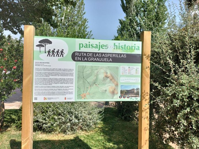 Cartel de la Ruta de Las Asperillas de La Granjuela.