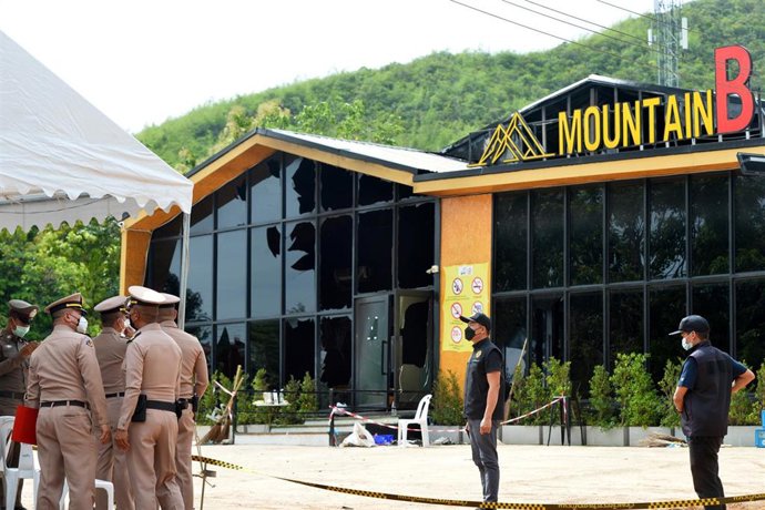 Imagen de archivo del club Mountain B incendiado en Tailandia.