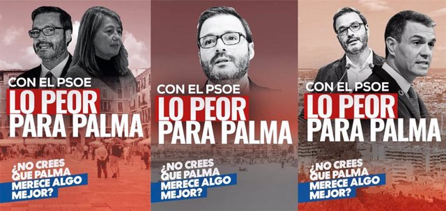 Imagen de la precampaña del PP bajo el lema #LoPeorParaPalma.