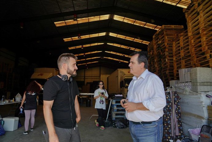 El diputado provincial Antonio Jesús Rodríguez visita el rodaje del cortometraje ganador del tercer premio de Proyecto de Producción Fical 2021.