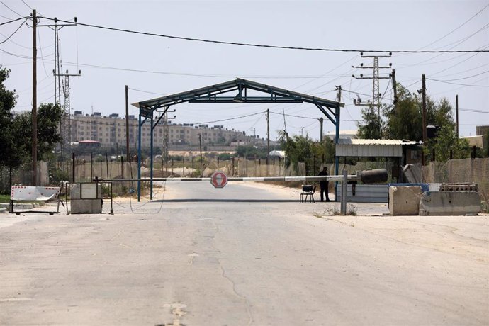 Paso fronterizo en la zona de Beit Hanun, en la Franja de Faza