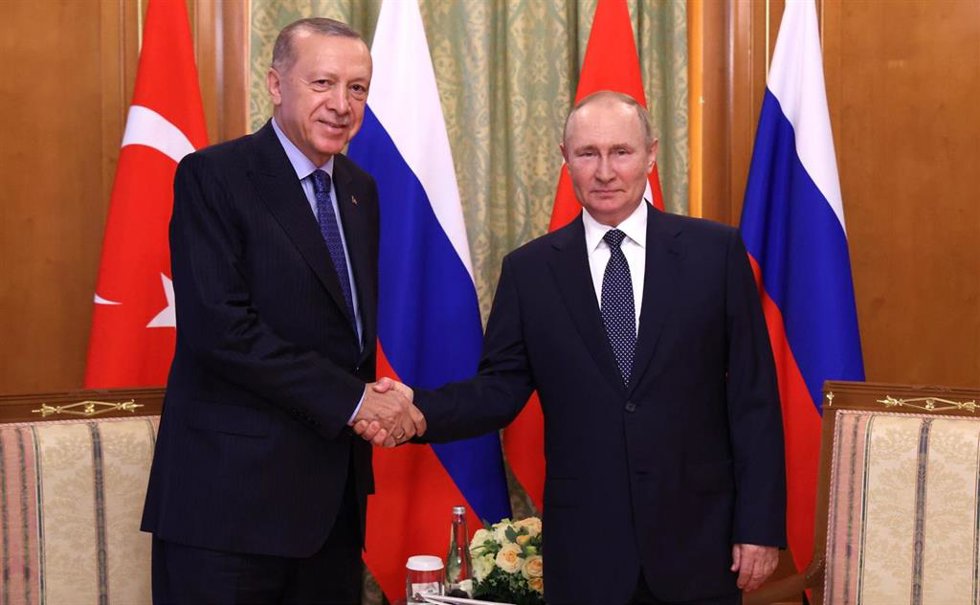 El presidente ruso, Vladimir Putin, y su homólogo turco, Recep Tayyip Erdogan