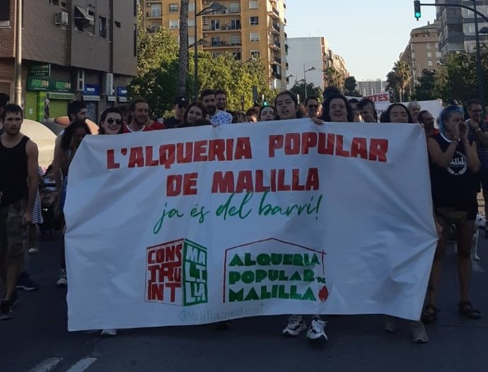 Construint Malilla se manifiesta para "defender" l'Alqueria Popular