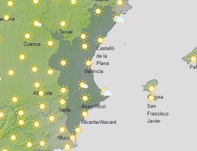 Predicción meteorológica del 6 de agosto