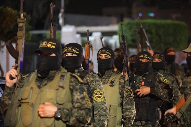 Archivo - Milicianos de Yihad Islámica en Gaza