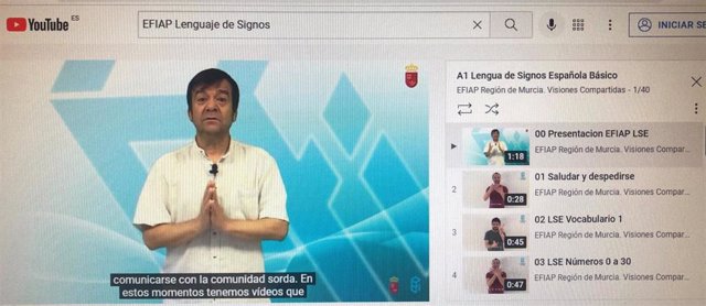 Curso lenguaje de signos CARM