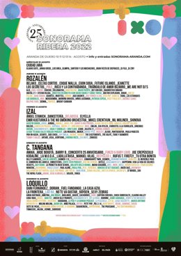 Cartel del Sonorama Ribera 2022.