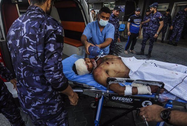 Palestino hospitalizado tras un ataque israelí durante el conflicto entre Israel y Yihad Islámica 