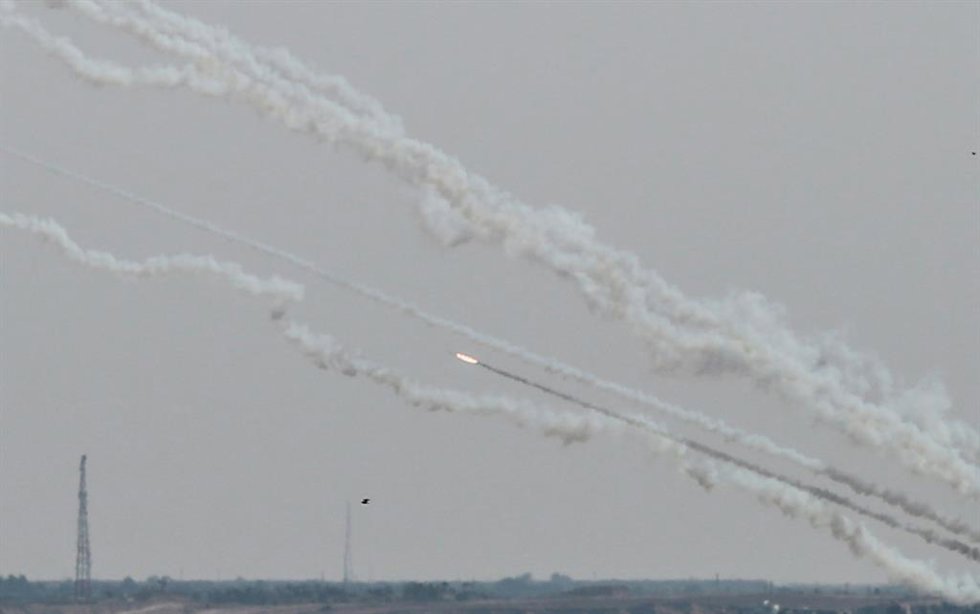 Proyectiles lanzados desde la Franja de Gaza contra territorio israelí