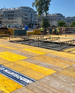 Construcción de las instalaciones de O Marisquiño.