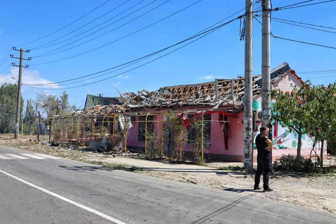 July 26, 2022, Zatoka, Odesa Region, Ukraine: type settlement of Zatoka, Odesa Region, southern Ukraine. As reported, Russian aircraft launched 13 missiles on the resort town of Zatoka early Tuesday, July 26, causing massive destruction. This photo cann