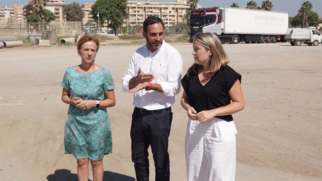 El secretario general del PSOE de Málaga, Daniel Pérez, en rueda de prensa