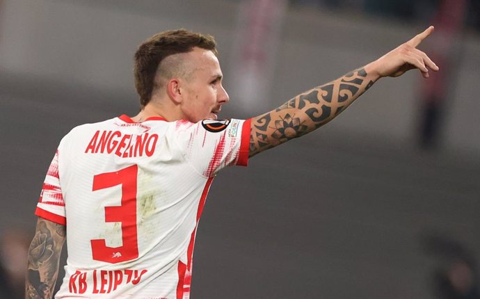 Archivo - FILED - 28 April 2022, Saxony, Leipzig: Leipzig's Angelino celebrates scoring his side's first goal during the UEFA Europa League semi-final first leg soccer match between RB Leipzig and Glasgow Rangers at Red Bull Arena. Angelino has joined H