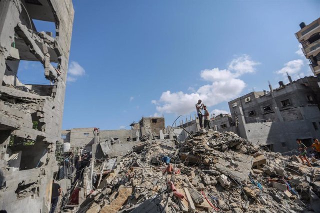 Daños por un bombardeo israelí en Rafá, en la Franja de Gaza