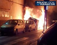 Detienen a un pirómano responsable de varios incendios en Manacor (Mallorca)