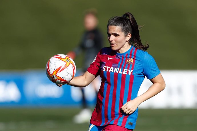 Archivo - Andrea Pereira of FC Barcelona in action during the spanish women league, Primera Iberdrola, football match played between Real Madrid and FC Barcelona at Alfredo di Stefano stadium on December 12, 2021, in Valdebebas, Madrid, Spain.