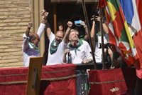 Huesca disfruta ya de las Fiestas de San Lorenzo tras el lanzamiento del cohete anunciador