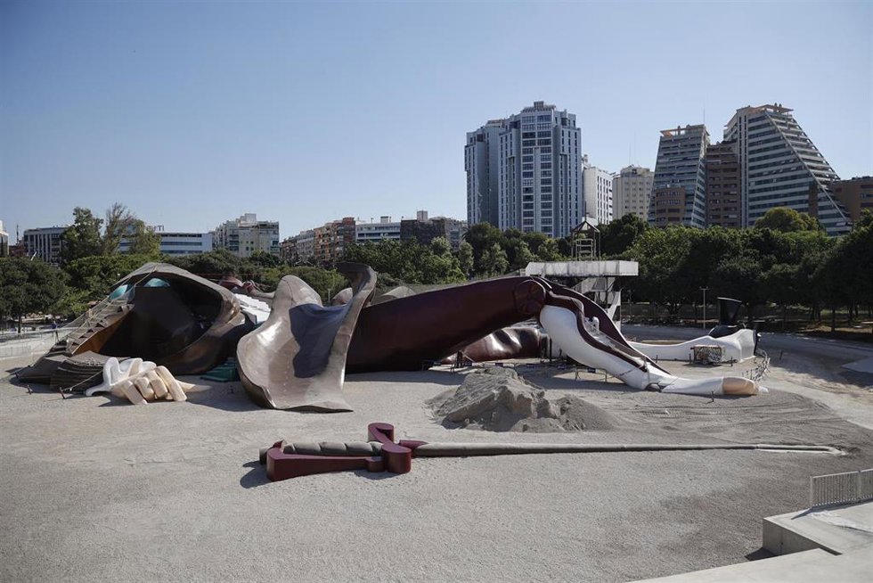 Ribó, Campillo y Grezzi visitan la remodelación del Parque Gulliver