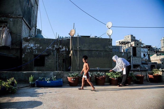 Archivo - Refugiados palestinos en el campamento de Shatila, en Líbano