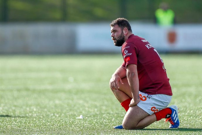 Archivo - El jugador del Club Alcobendas Rugby Gavin Van den Berg.