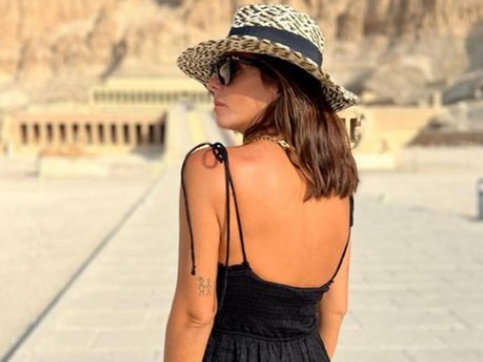 Anabel Pantoja, en el Valle de los Reyes en Luxor