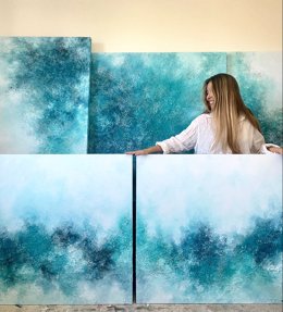 Obras de la serie Mar y Tierra elaboradas por Tania Ciffer
