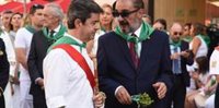 Lambán cuestiona "a quienes respetan más" a la espada de Bolívar que a los signos propios de la nación española