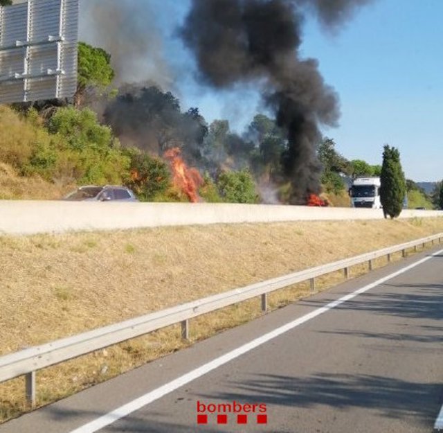 L'incendi forestal a la Jonquera (Girona)
