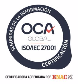 Sello de la la certificación ISO 27001