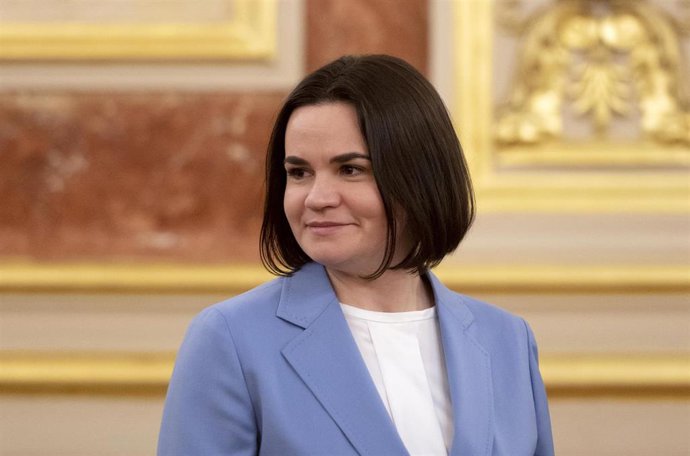 Archivo - La líder opositora bielorrusa Svetlana Tijanovskaya