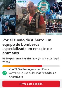 Petición para crear un equipo de bomberos especializado en rescate animal
