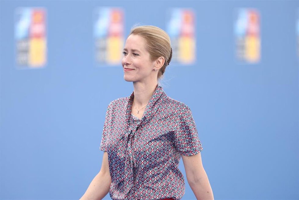 Archivo - La primera ministra de Estonia, Kaja Kallas, durante la cumbre de líderes de la OTAN