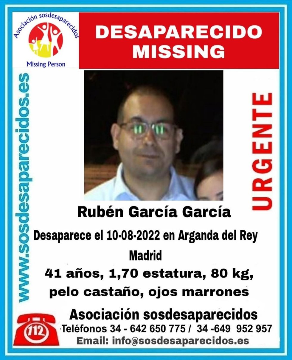 Desaparecido ayer un hombre de 41 años en Arganda del Rey
