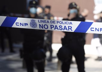 Zona acordonada donde un hombre fue abatido tras a