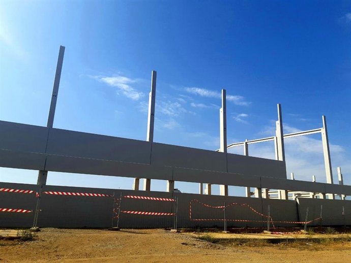 Estado del polideportivo de Puente Castro de León que ya ha iniciado sus obras.