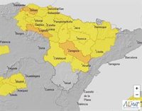 Alerta naranja y amarilla por temperaturas máximas en Aragón este jueves