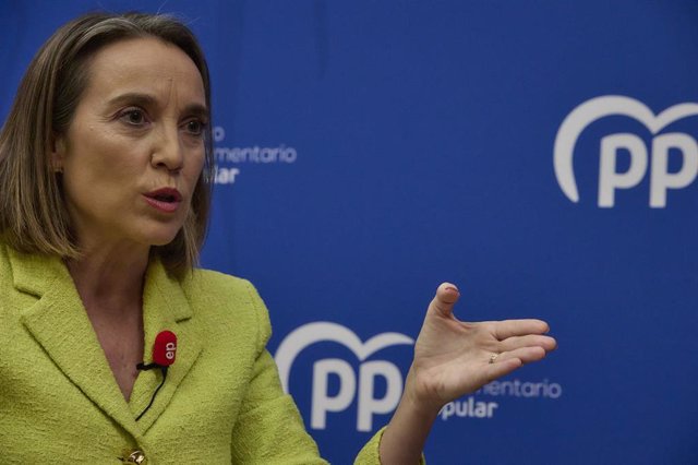 La portavoz del Grupo Popular en el Congreso de los Diputados, Cuca Gamarra, durante una entrevista para Europa Press en el Congreso, a 29 de julio de 2022, en Madrid (España). Concepción Gamarra, es una abogada y política del Partido Popular, fue la prim