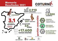 La población de codorniz ha crecido un 26% en España en 2020, hasta los 3,1 millones aves, según Fundación Artemisan