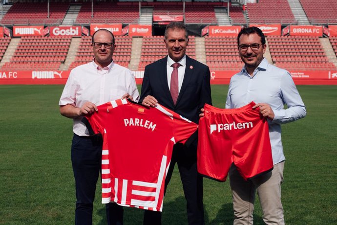 Presentación del nuevo acuerdo entre el Girona FC y Parlem Telecom