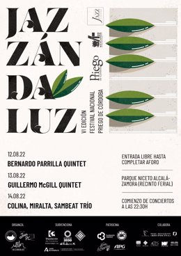 Cartel del Festival Nacional de Priego de Córdoba 'Jazzándaluz' 2022.