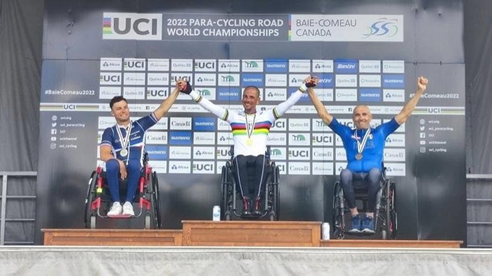 El ciclista español Sergio Garrote, campeón del mundo de paraciclismo en la modalidad contra el reloj
