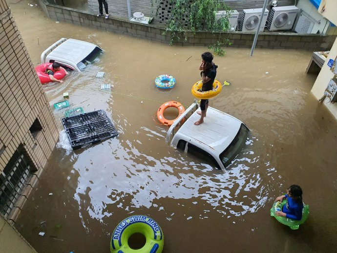 Archivo - Inundaciones en Corea del Sur (ARCHIVO)