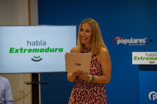 La presidenta del PP de Extremadura, María Guardiola, en una imagen de archivo