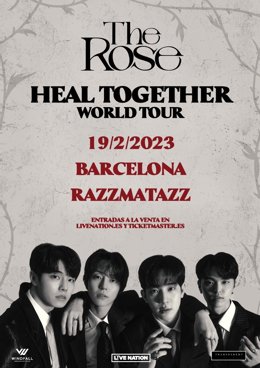Cartel del concierto de The Rose en Barcelona en 2023