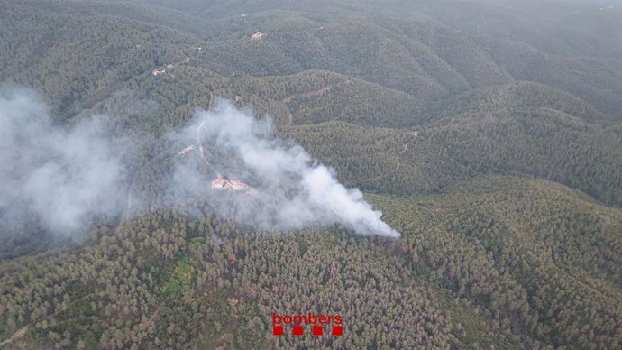 Incendi forestal a Puig d'en Batet (Girona). - Arxiu