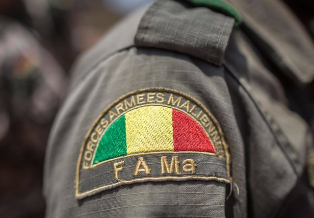 Archivo - El logotipo de las FAMA (Fuerzas Armadas Malienses) 